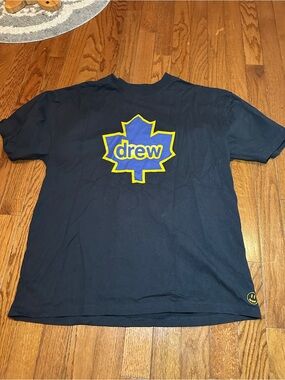 Drew House Toronto Maple Leaf Logo Crew Neck Short Sleeve T-Shirt Black XS